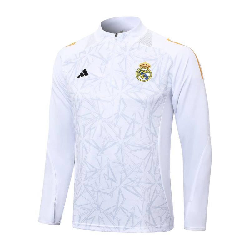 Survetement Real Madrid Training 2024 2025 Blanc Motif