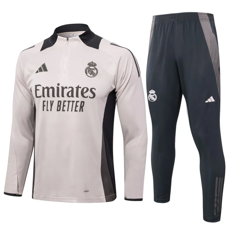 Tuta da allenamento Real Madrid 2024 2025 Grigio chiaro