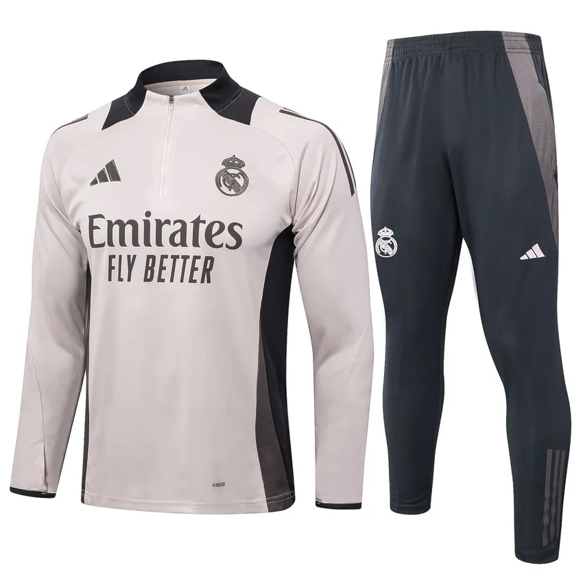 Tuta da allenamento Real Madrid 2024 2025 Grigio chiaro