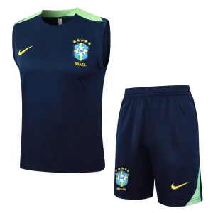 Bresil 2024 2025 Kurzes Tanktop Dunkelblau