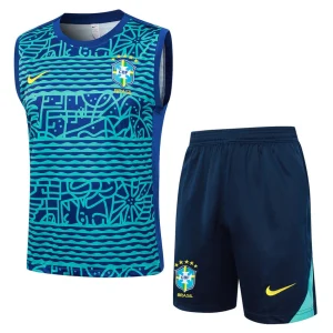Tank Top Kurz Brasilien 2024 2025 Blaues Muster