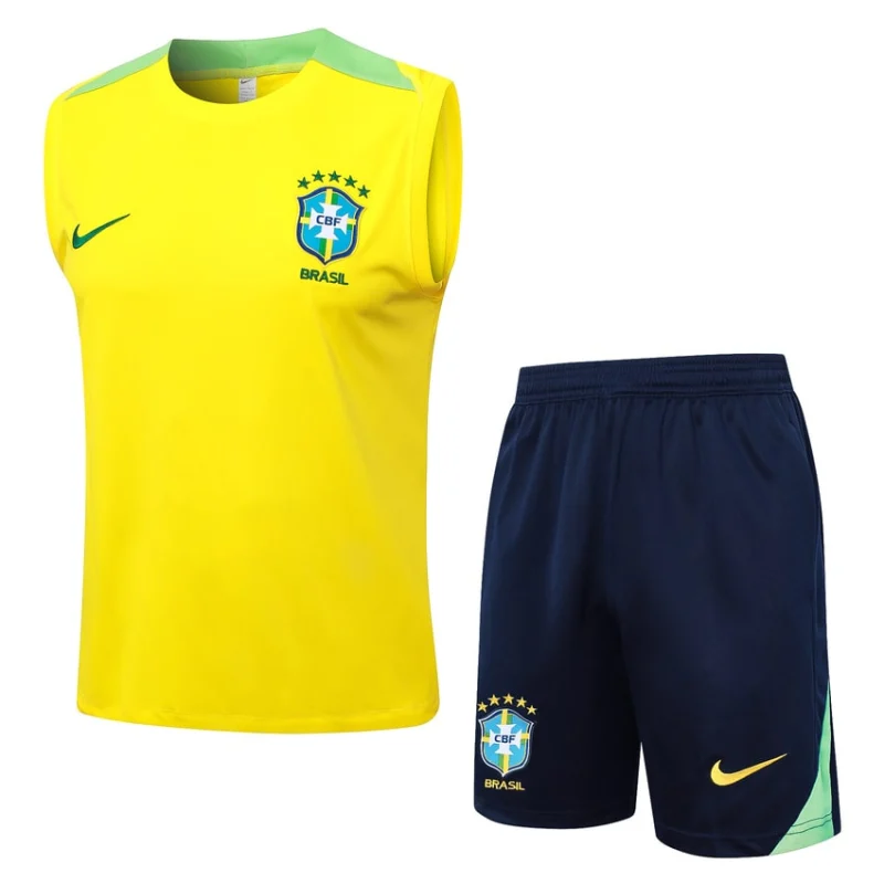 Brazil 2024 2025 Yellow Short Tank Top