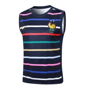 Tank Top Short French Team 2024 2025 Blue Pattern