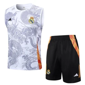 Tank Top Shorts Real Madrid 2024 2025 White Dragon Grey