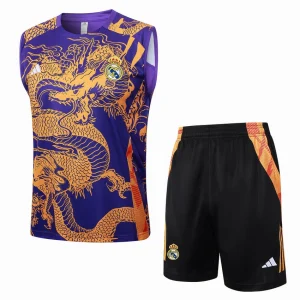 Tank Top Shorts Real Madrid 2024 2025 Purple Dragon