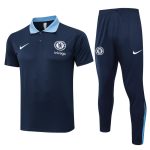 Survetement Chelsea Polo 2024 2025 Bleu Foncé