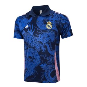 Survetement Real Madrid Polo 2024 2025 Bleu Motif (3)