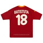 Maillot AS Roma Domicile 2000 2001 Batistuta