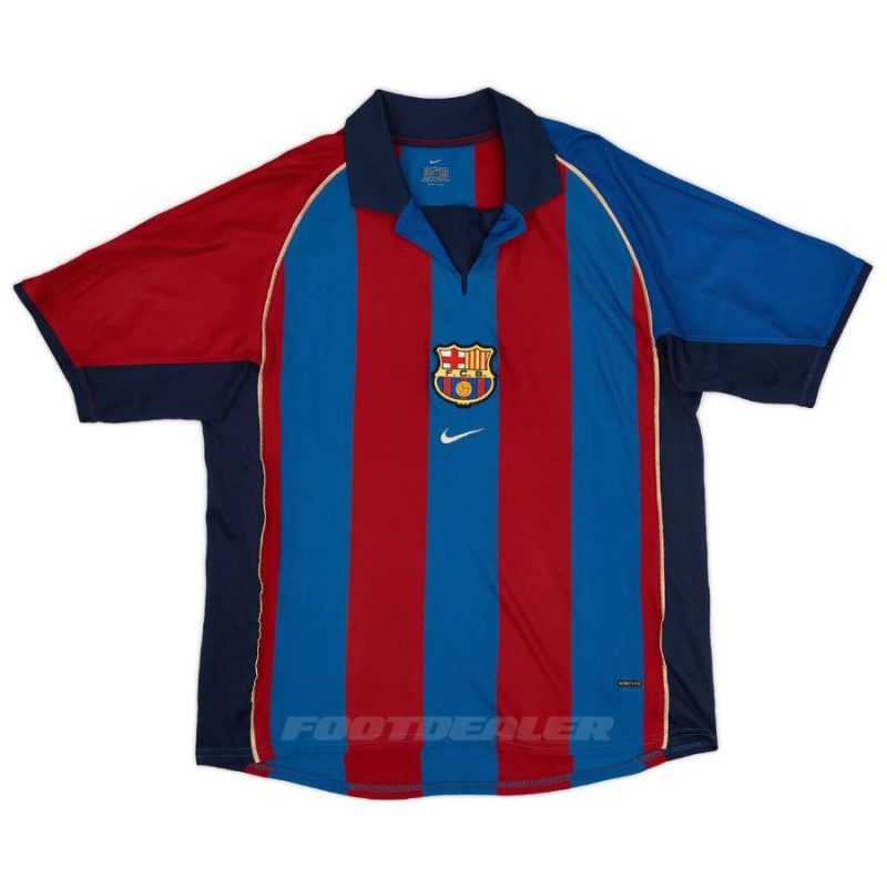 Maillot Barca Domicile 2001 2002 Rivaldo