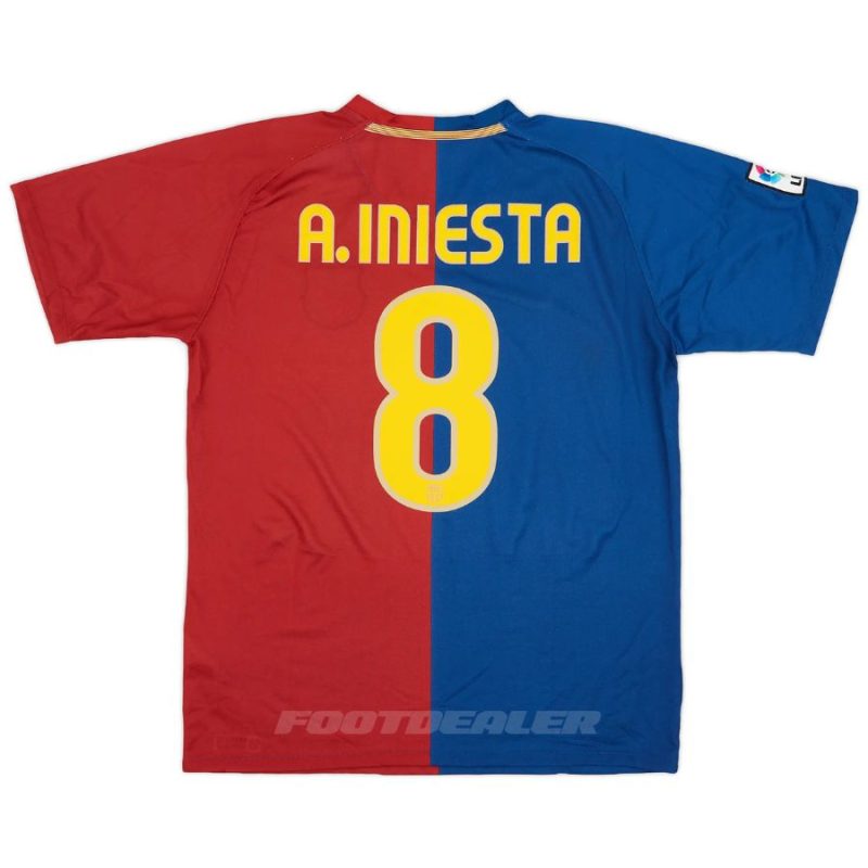 Maillot Barca Domicile 2008 2009 Iniesta