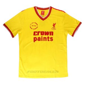 Maillot Liverpool Exterieur Jaune 1985 1986