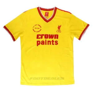 Camiseta Liverpool Visitante Amarilla 1985 1986
