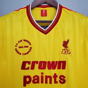 Maillot Liverpool Exterieur Jaune 1985 1986