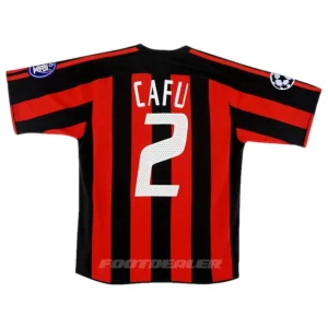 Camiseta local AC Milan 2003 2004 Cafú