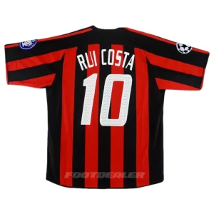 Camiseta local del AC Milan 2003 2004 Rui Costa