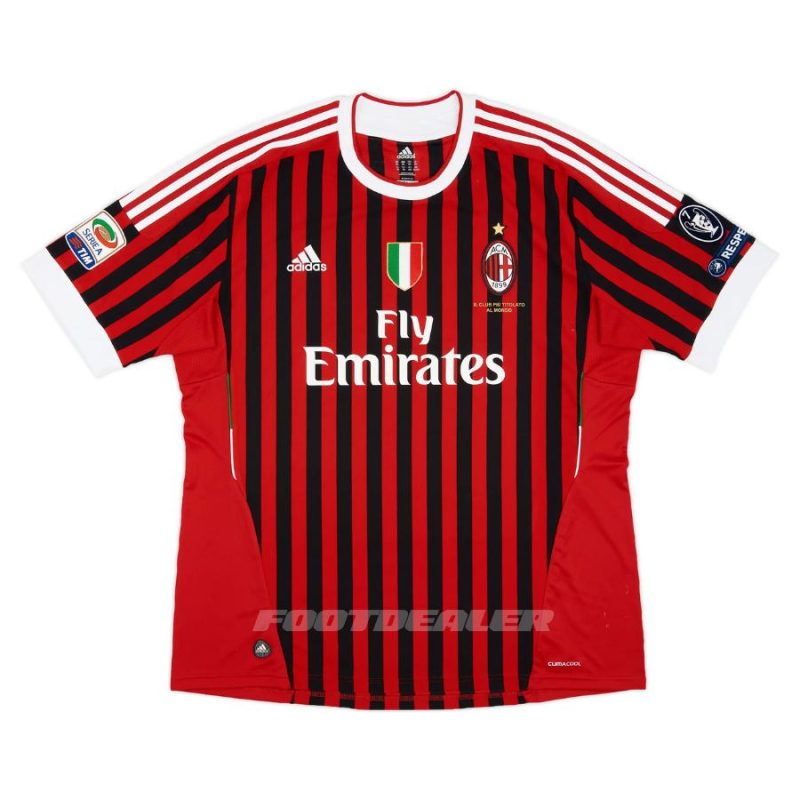 Maillot Milan AC Domicile 2011 2012 T. Silva