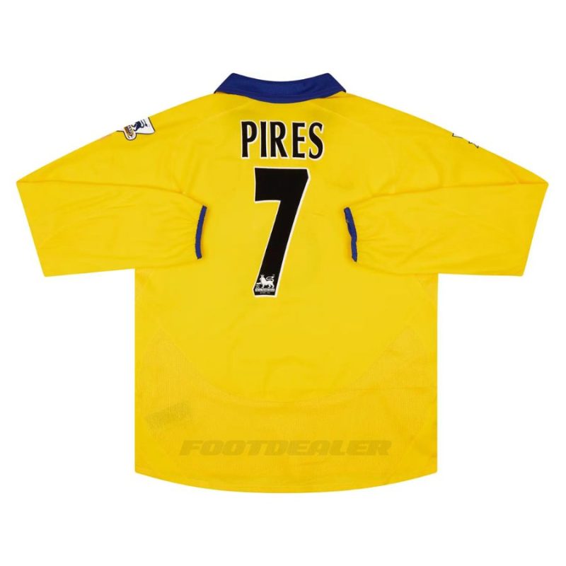 Maillot Arsenal Exterieur 2003 2004 Pires Manches Longues