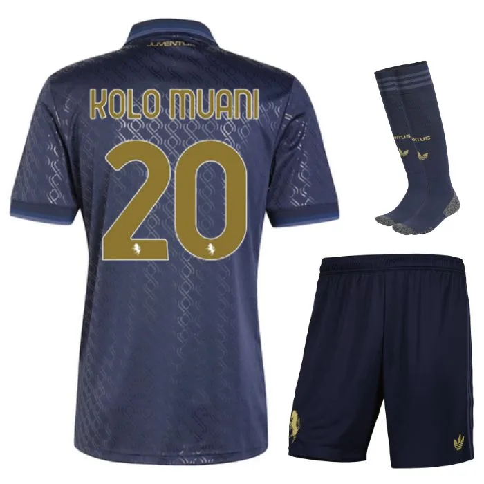 Camiseta Juventus Tercera Equipación Infantil 2024 2025 Kolo Muani