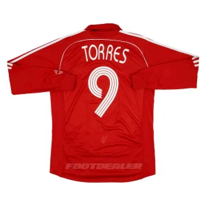 Camiseta Liverpool Local 2006 2008 Torres Manga Larga