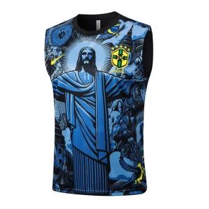 Brasilien 2024 2025 Ozeanblaues kurzes Tanktop
