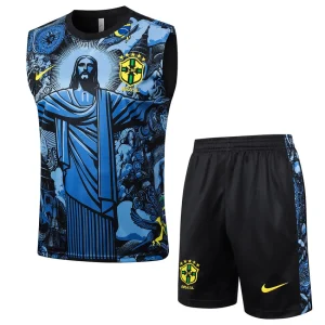 Brasilien 2024 2025 Ozeanblaues kurzes Tanktop