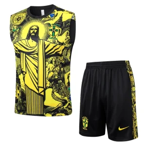 Brasilien 2024 2025 Gelbes Muster Kurzes Tanktop