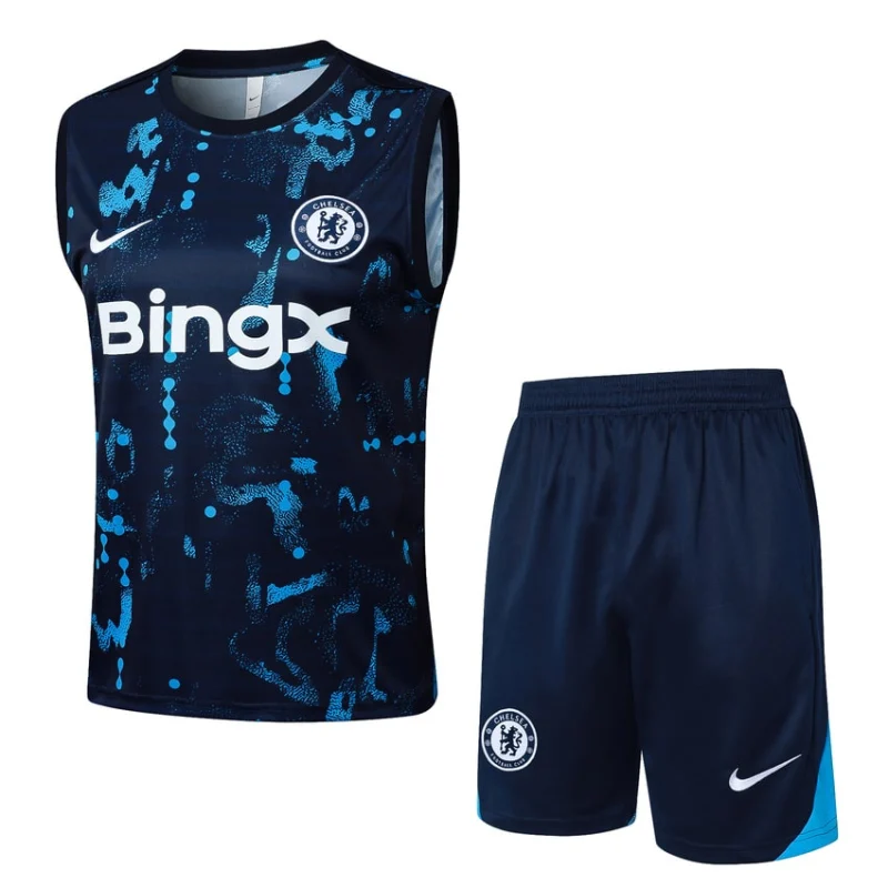 Chelsea 2024 2025 Blue Pattern Short Tank Top