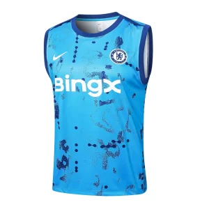 Camiseta Sin Mangas Corta Chelsea 2024-2025 Celeste