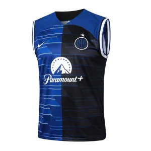 Inter Mailand 2024 2025 Blau-Schwarzes kurzes Tanktop