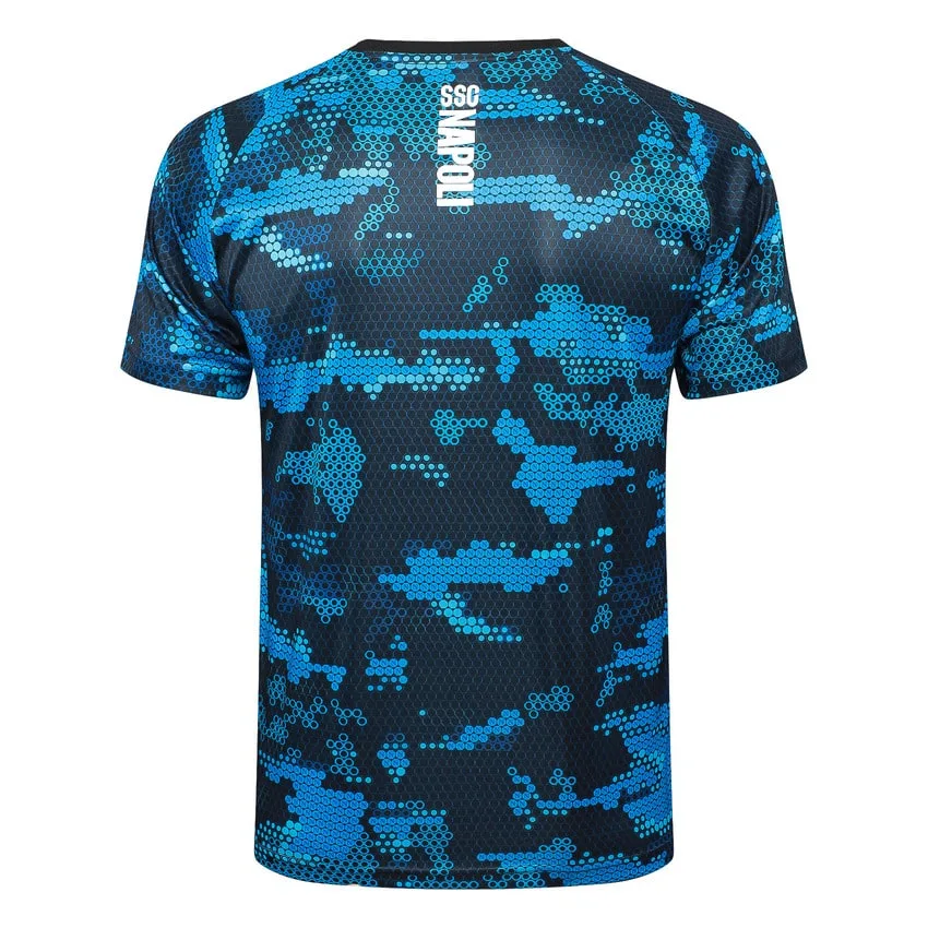 Ensemble Maillot Short Naples 2024 2025 Bleu Noir