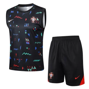 Debardeur Short Portugal 2024 2025 Noir Motif