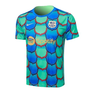 Ensemble Maillot Short Barca 2024 2025 Bleu Vert