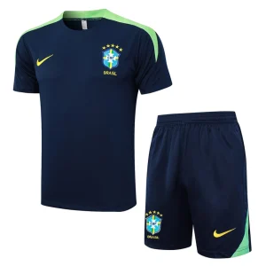 Brasilien 2024 2025 Dunkelblaues Trikot-Shorts-Set