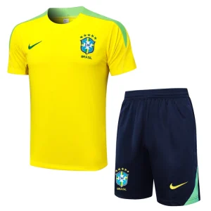 Brasilien 2024 2025 Hellgelbes Trikot-Shorts-Set