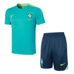 Ensemble Maillot Short Bresil 2024 2025 Vert Clair