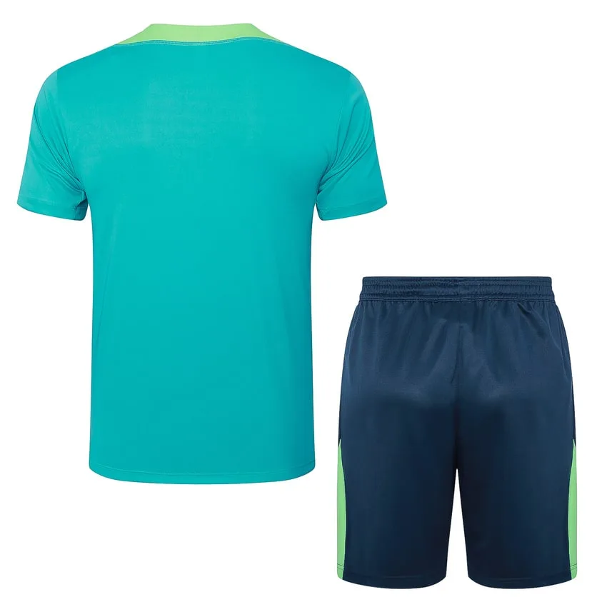Ensemble Maillot Short Bresil 2024 2025 Vert Clair