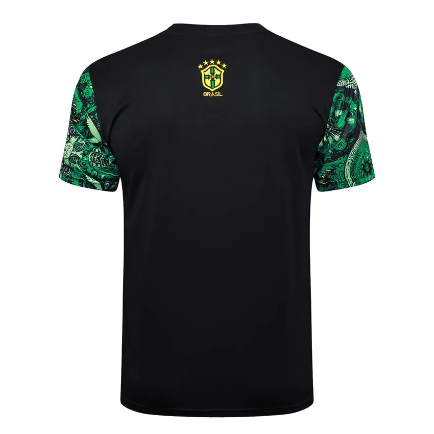 Ensemble Maillot Short Bresil 2024 2025 Vert Motif