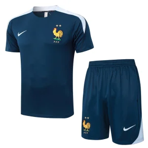 Pab Koomtes Fabkis 2024 2025 Blue Jersey Shorts Set