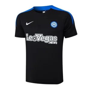 Inter Mailand 2024 2025 Dunkelschwarzes Trikot-Shorts-Set