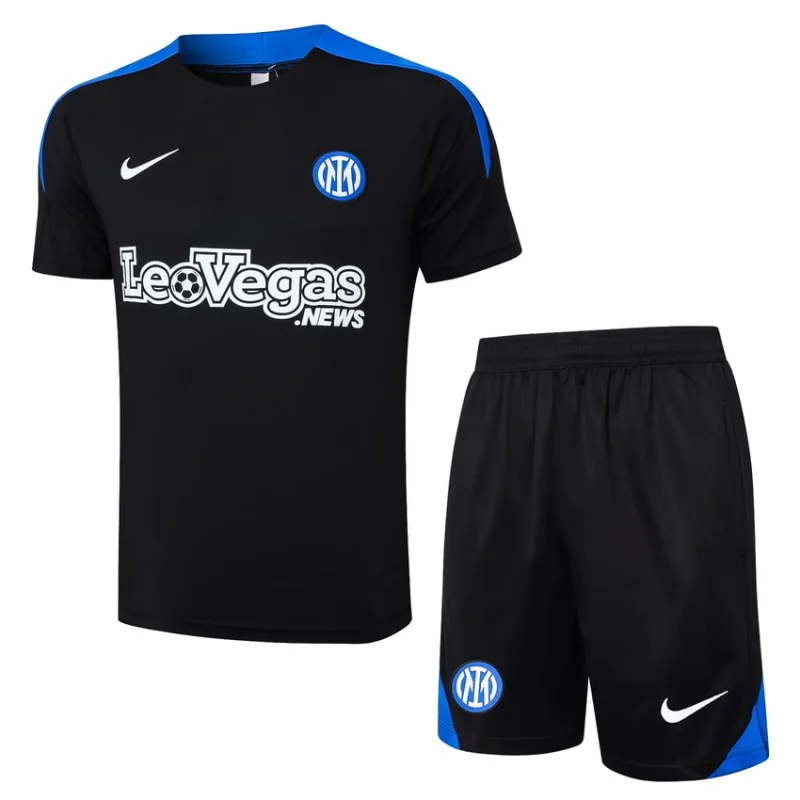 Ensemble Maillot Short Inter Milan 2024 2025 Noir Foncé