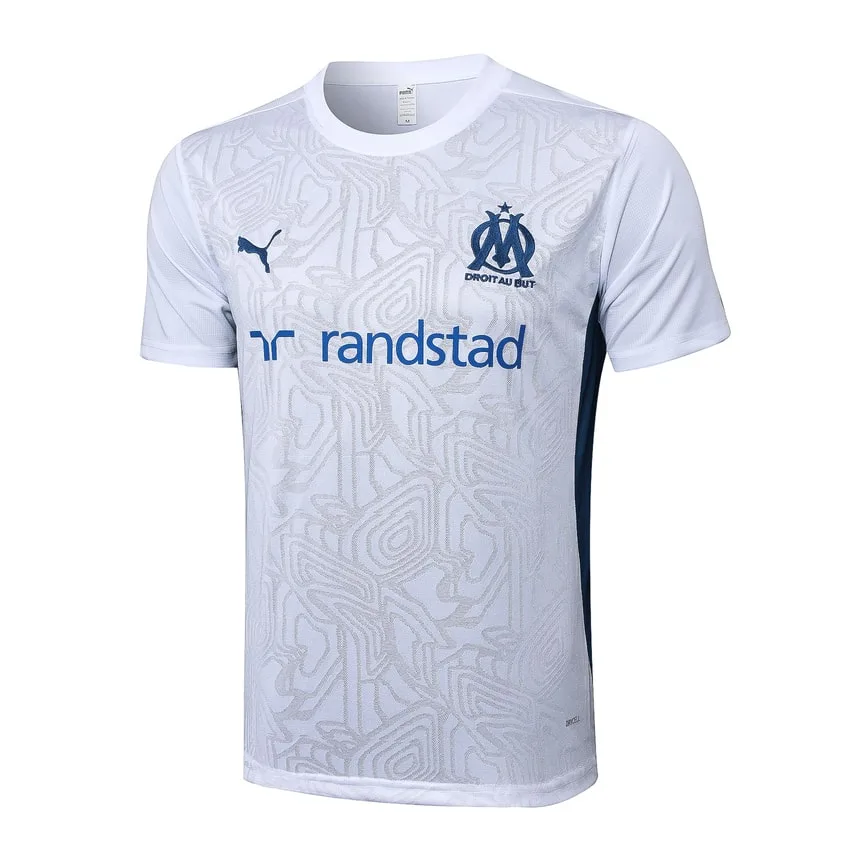 OM 2024 2025 Weißes Trikot-Shorts-Set