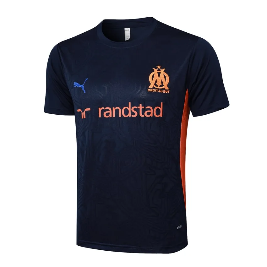 Ensemble Maillot Short OM 2024 2025 Bleu Foncé