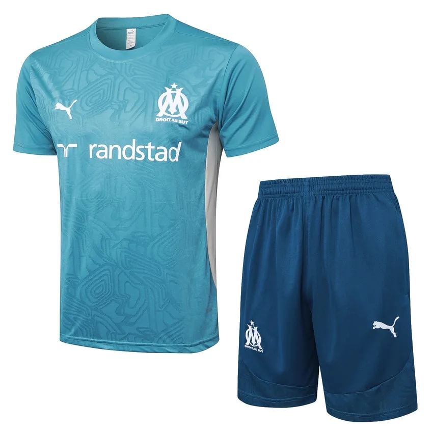 Ensemble Maillot Short OM 2024 2025 Vert