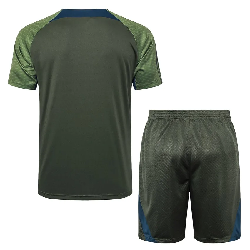 Ensemble Maillot Short PSG 2024 2025 Vert Foncé