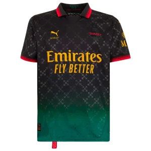 Maglie per bambini AC Milan Quarta Off Bianco Nero 2024 2025