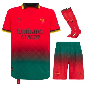 Kit maglie bambino AC Milan Quarta Off Bianco Rosso 2024 2025