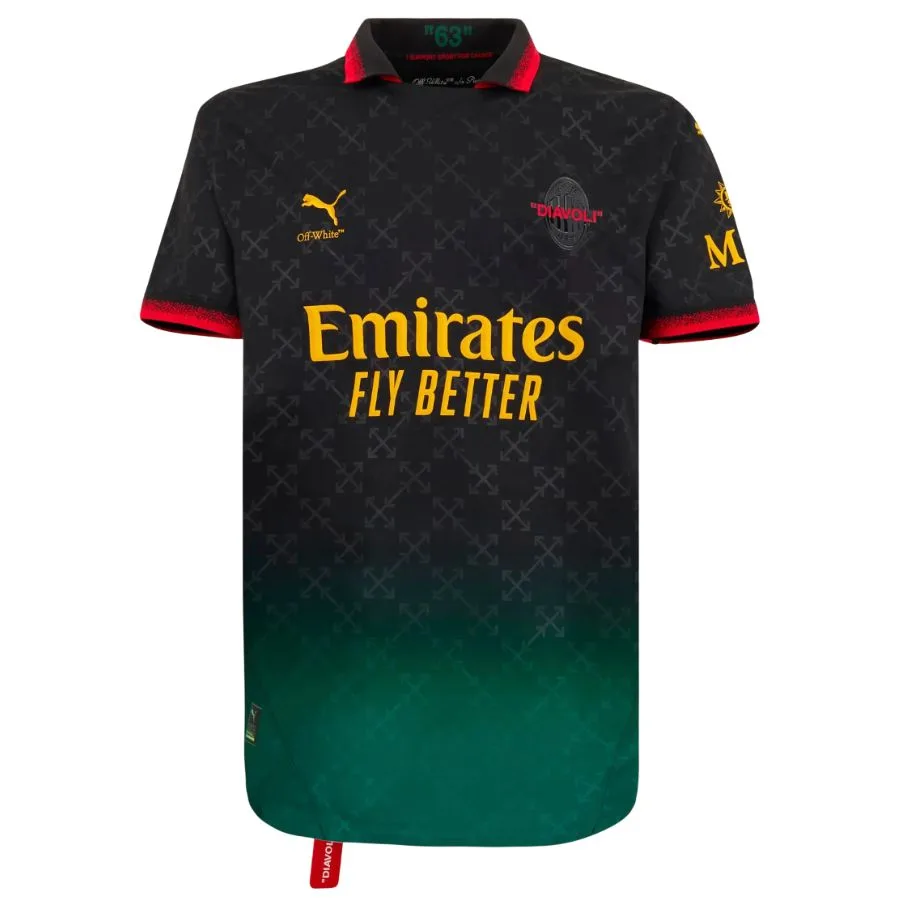 Camisetas blancas y negras de la cuarta equipación del AC Milan 2024-2025
