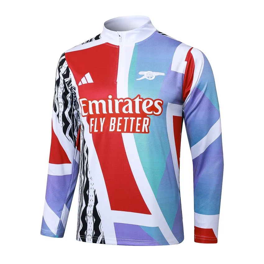 Survetement Arsenal Training 2024 2025 Bleu Rouge 2 Survetement Arsenal Training 2024 2025 Bleu Rouge
