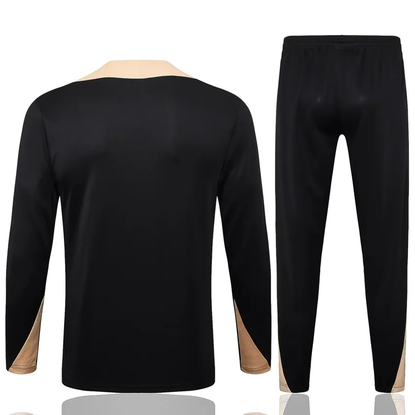 Survetement Barca Training 2024 2025 Noir Beige