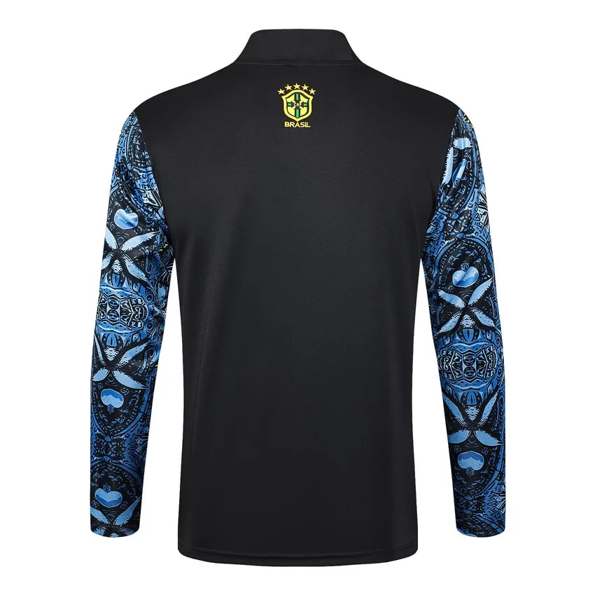 Survetement Bresil Training 2024 2025 Bleu Noir